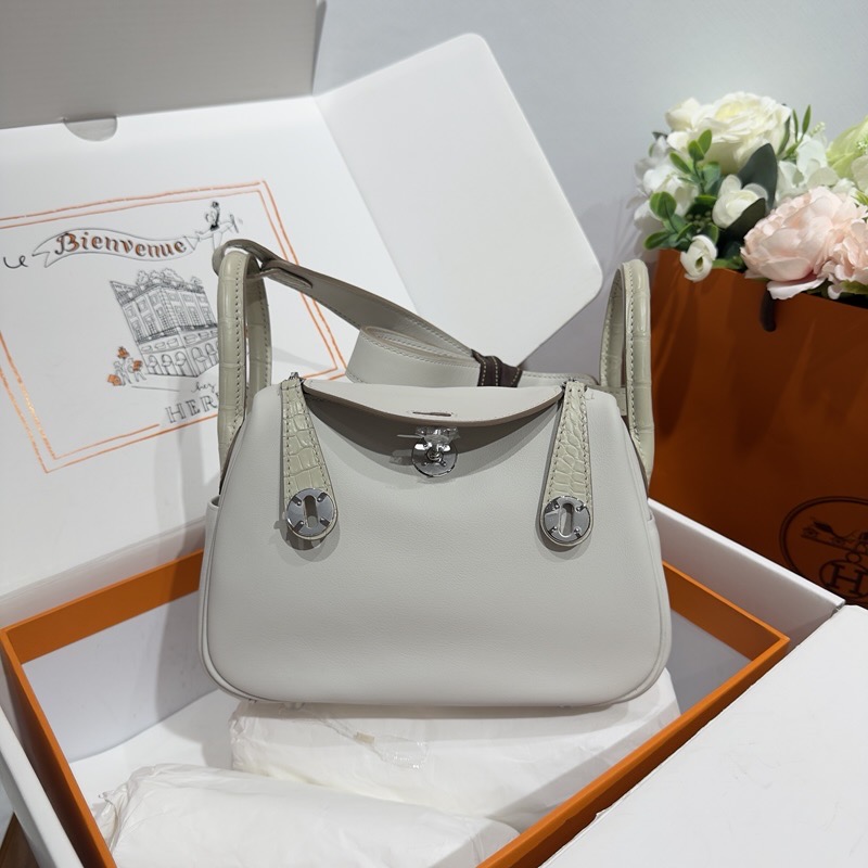 Hermes Lindy mini 19cm Swift touch Pearl Grey PHD